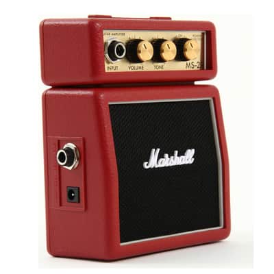 Marshall MS-2 1-watt Battery-powered Micro 1/2 Stack Amp - Red image 3