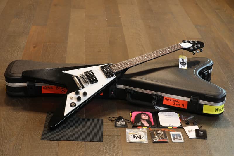 Unplayed! 2022 Gibson Custom Shop Artist Kirk Hammett 1979 Flying V Electric Guitar Murphy Aged Ebony + COA OHSC image 1