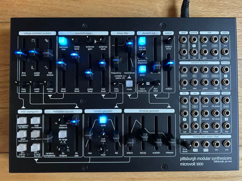 Pittsburgh Modular Microvolt 3900 Semi-Modular Monophonic Analog Synthesizer image 1