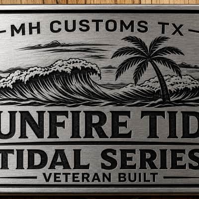 MH Customs Sunfire Tide – Maple Burl & Ember Shift Resin | Tidal Series T-Style Body 2026 - Nitrocellulose Gloss image 2