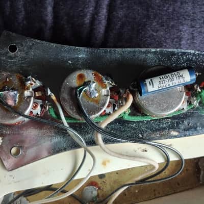 Fender jazz bass matching-head 1969 - Olympic white image 8