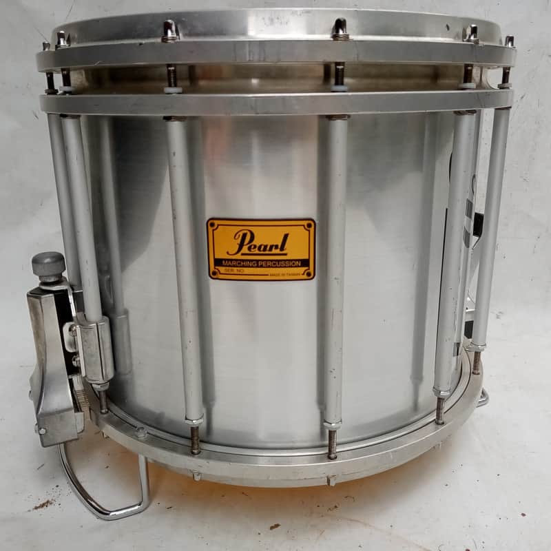 Pearl 12x14" Championship Maple FFX Marching Snare Drum Chrome Wrap Free Floatng image 1