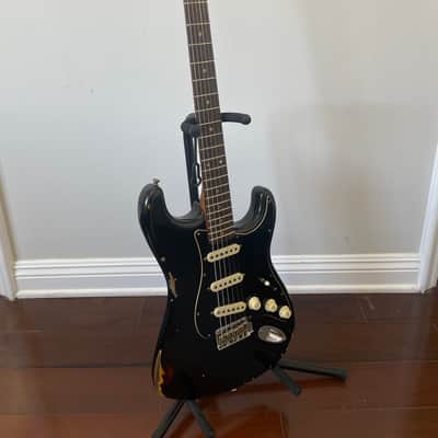 Fender Custom Shop Dual Mag II Stratocaster Relic 2020 - Black over 3-Color Sunburst image 1