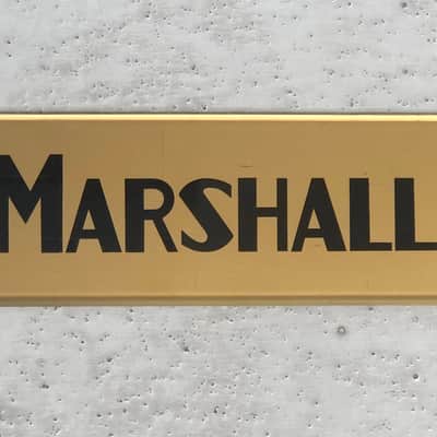 Vintage 1960's 1964 1965 Marshall Block Logo Amp Badge JTM45 JTM Plexi Guitar Amplifier Gold image 2
