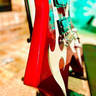 BC RICH Kerry King War Tribal Warlock  2004 - Red With Platinum Tribal Bronze Series image 7