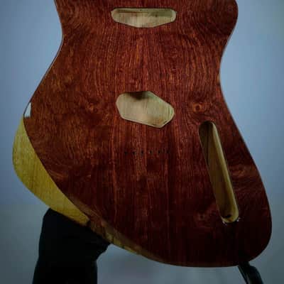 Chechen on Black Limba Meteora Style Replacement Guitar Body - Tele Routing image 3