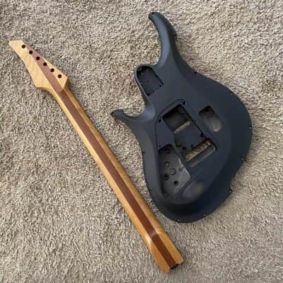Black DIY Project Set Guitar, Aluminum Body, Maple Neck image 7