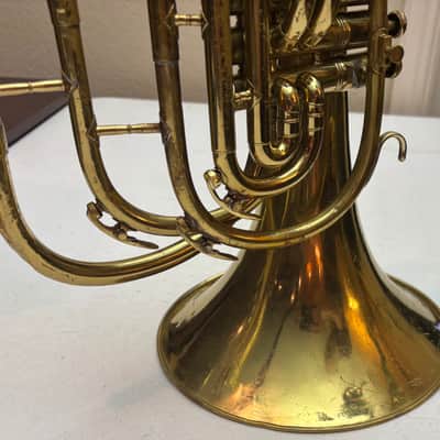 King 1122 Mellophone / Marching French Horn c.1980 w/ Anvil Flight Case – Good Playing Condition image 20