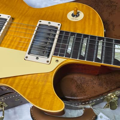 NEW ! Gibson Custom Shop 1959 Les Paul - Lemon Burst VOS - Authorized Dealer - Hand Picked Flame Top - ONLY 8.5 lbs - G07267 image 2