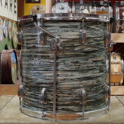 1960s Ludwig Super Classic Outfit in Blue Oyster Pearl 14x22 9x13 16x16 image 11