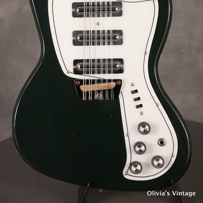 original 1967 Danelectro SLIMLINE DANE B3N 12-string DARK GREEN!!! image 1