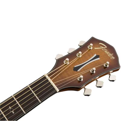 Fender FA-345CE Auditorium Cutaway Acoustic Guitar, with 2-Year Warranty, 3-Color Tea Burst image 6