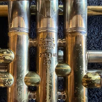 King Liberty 2B Trumpet 1945-1946 - rebuilt valves! image 8