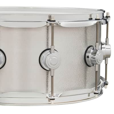 DW 6.5x14" 3mm Thick Aluminum Snare Drum with Chrome Hardware DRVA6514SVC image 3