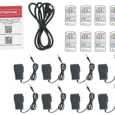 (6) American DJ ADJ ElectraPix Bar 8 Pak DMX RGBAL+UV Bar Lights w/ Flight Case image 8