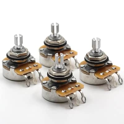 Audio Taper CTS 500k Pot: Set of 4 (4X) Split Shaft, Replacement for Fender Potentiometer. image 1