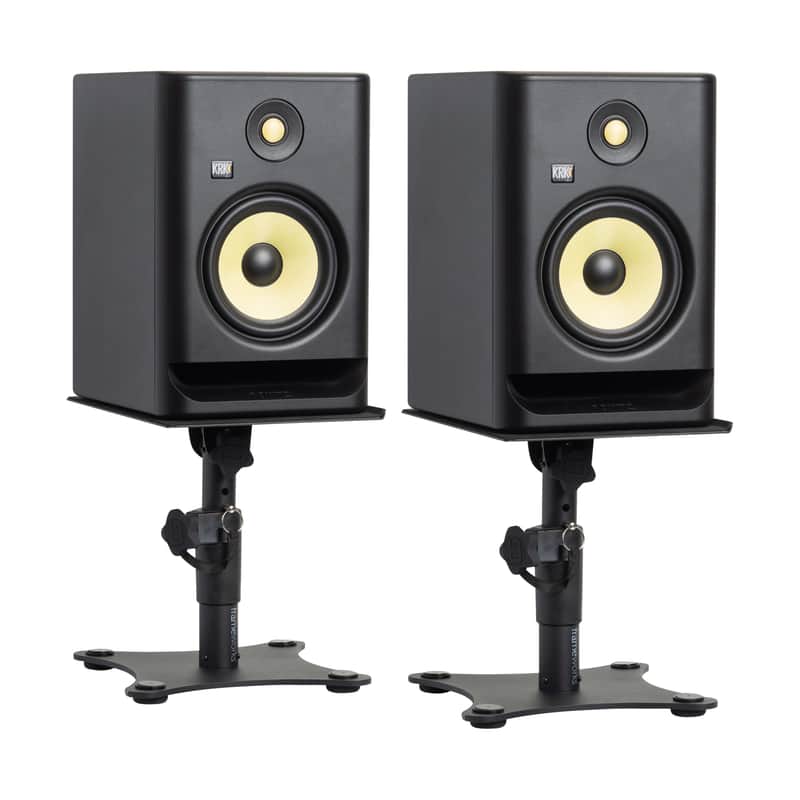 B-Stock Gator GFW-SPKSTMNDSK Adjustable Desktop Studio Monitor Stands (Pair) 2020s - Black image 1