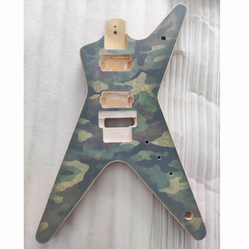 Army Green Basswood Guitar HH Body DIY Project image 1