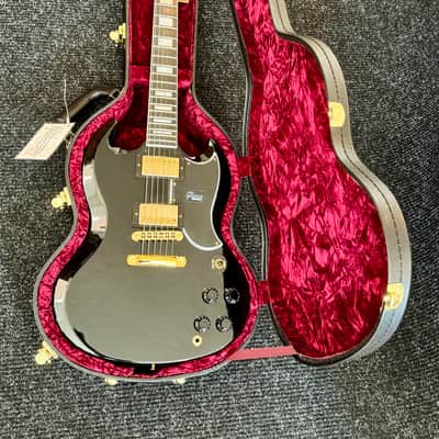 2018 Gibson Custom Shop SG Custom Ebony w/ OHSC, COA, Case Candy & Original Box image 2