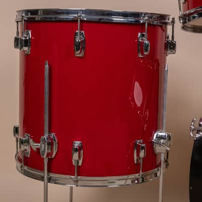 1980s Ludwig "Rocker" Red Cortex Drum Set image 4