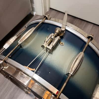 Slingerland No. 157 14x7" Student Model Snare Drum 1940s - Blue Duco image 11