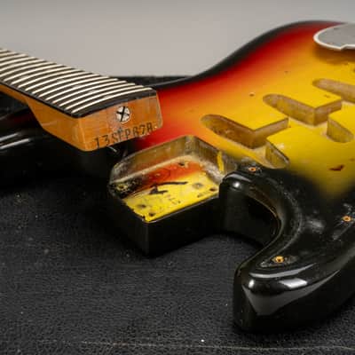 1967 Fender Stratocaster Left-Handed Sunburst with tag image 23