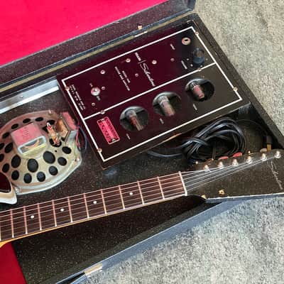 Vintage 1960s Silvertone 1448 Amp-In-Case Guitar – Original Tube Amp Complete Set Fully Working 1448 With Case Amp Black image 3