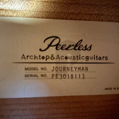 VV: IMMACULATE Peerless Journeyman Jazz archtop guitar, true hollow, OHSC, ALL SOLID--best of its kind under $3500, STEAL image 11