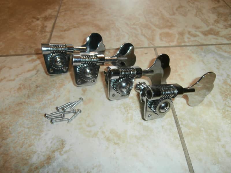 Vintage 1980's Peavey Patriot Bass Tuners w/ Screw-In Bushings, Washers, and Screws! Original Parts! image 1