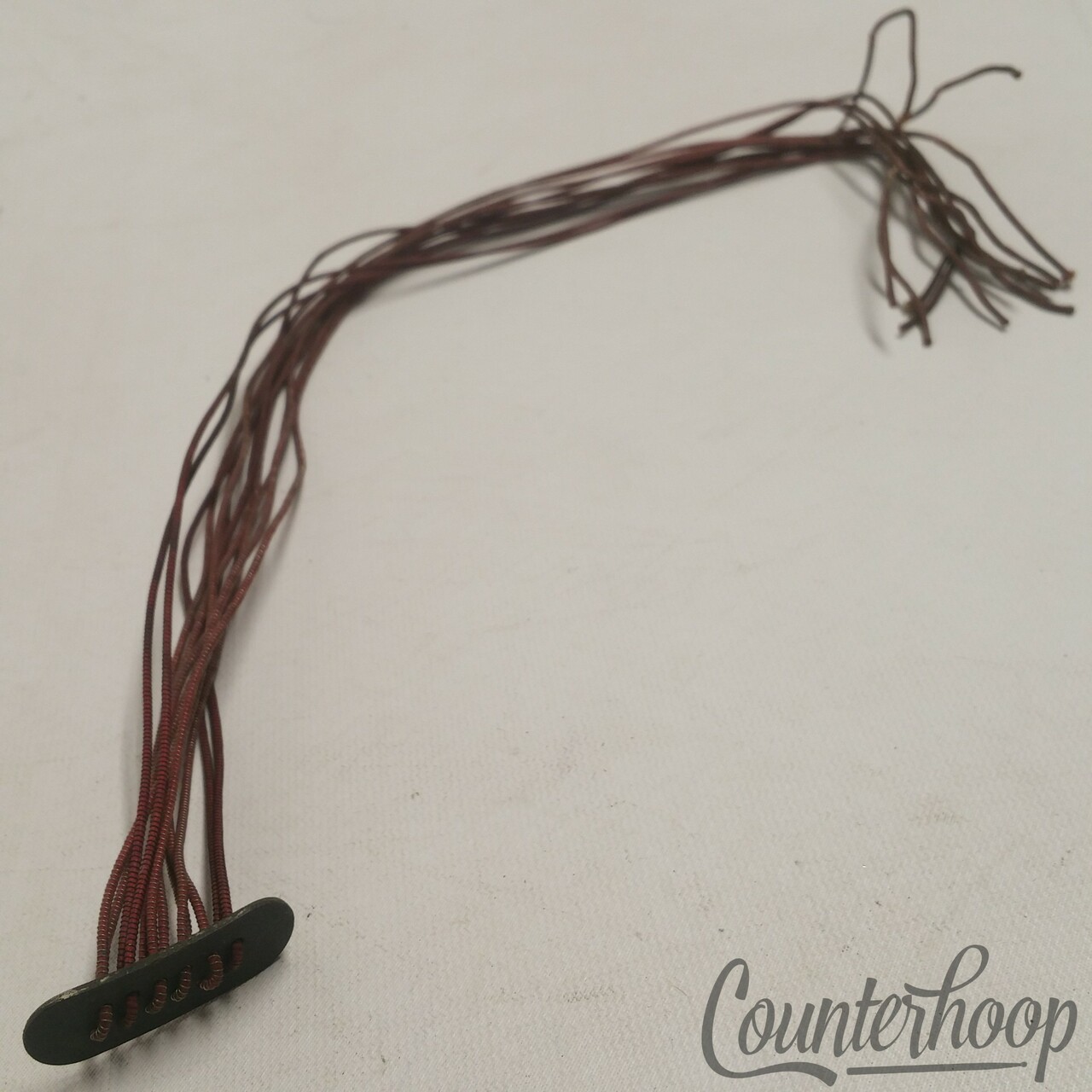 Ludwig 15" 12-Strand Snare Drum Metal Coiled Wires Vintage 10s Leather Butt USA* — main photograph