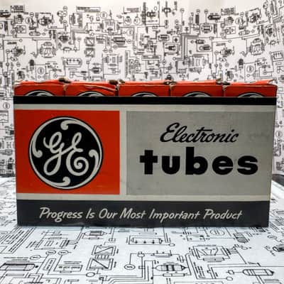 General Electric 12SN7GTA Preamp Tube Set Grey Plates Same Codes USA 1963 Tested image 7