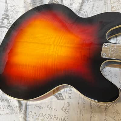 Late ‘60s Univox Hollowbody ES-335 330 Sunburst Finish Original Case NICE! image 11