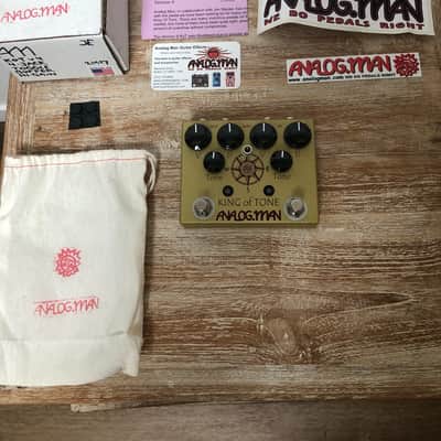 Analogman King of Tone V4 - GOLD - with Both Side High Gain, Four Jack, Buffer and Mode Toggle Options image 2