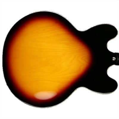 Epiphone ES-335 Left Handed Semi-Hollowbody Guitar - Vintage Sunburst image 6