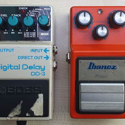 Boss DD3 Digital Delay & Ibanez PH9 Phaser *NOT WORKING* /Vintage Long Dash Made in Japan MIJ/ image 3
