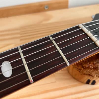 Morris Double Cutaway HH Alembic Clone 1970s 1980s - Natural Transparent in Excellent Condition with Brown Vinylex Gigbag image 11