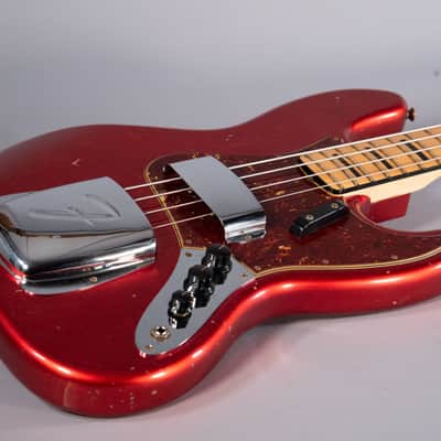 Fender Custom Shop 1968 Jazz Bass Journeyman Relic Mn Aged Candy Apple Red 2022 - Aged Candy Apple Red image 5