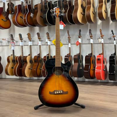 Fender FA-450CE Acoustic Bass - Laurel Fingerboard, 3-Color Sunburst, Used image 2