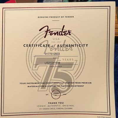 Fender 75th Anniversary Commemorative Stratocaster 2021 - 2-Color Bourbon Burst image 22