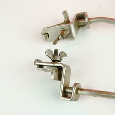 40's 50's WFL Ludwig Clip On Bass Kick Drum Spurs Vintage, Pair image 2