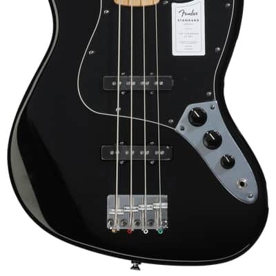 Fender Standard Jazz Bass - Black with Maple Fingerboard image 2