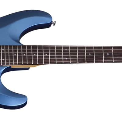 Schecter C-6 Deluxe Electric Guitar - Satin Metallic Light Blue (431) image 5