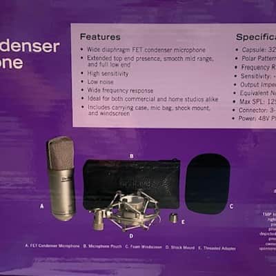 On-Stage AS800 FET Condenser Microphone. 2019 - Silver image 3