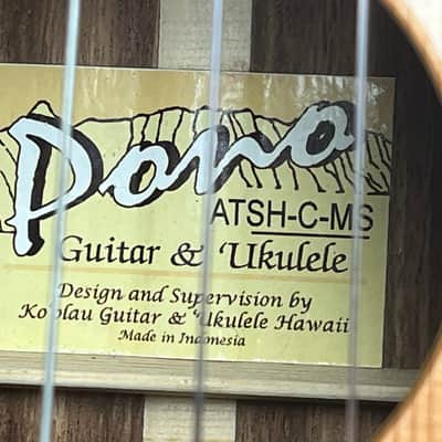 Pono Limited Edition Master Series Cedar Top Acacia Tenor 2018 - Gloss finish body and faceplate, satin finish neck image 2