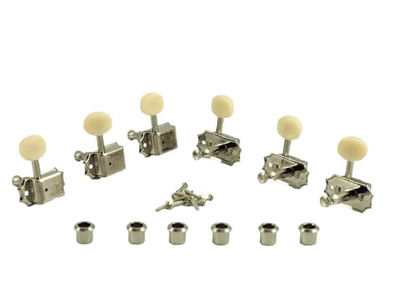 Kluson Deluxe KD-3-NP 3 per side with white buttons *Free Shipping in the USA* image 1