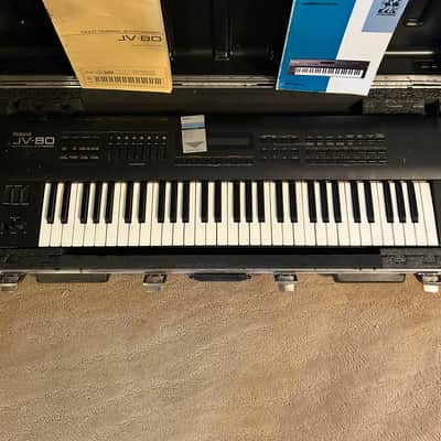 Roland JV-80 61-Key Multi-Timbral Synthesizer May 1993 - SKB Hard Road Case, 512 memory card, sustain pedal image 2