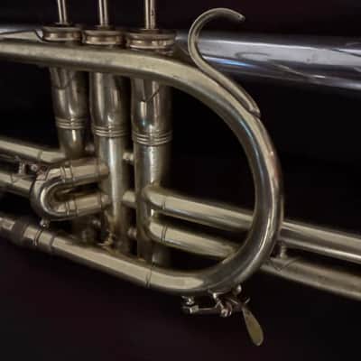 King Silvertone Bb Cornet (1948) SN 288332 (silver plated) (100% new clear lacquer) image 4