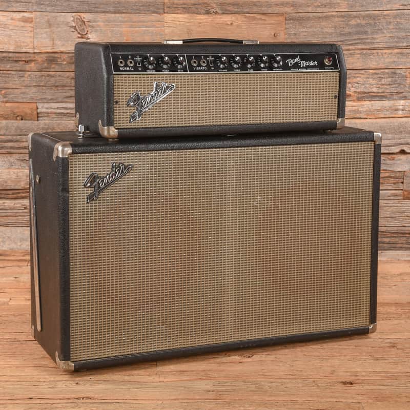 Fender Black Panel Bandmaster 40-Watt 2-Channel 2x12" Piggyback Guitar Amp Black 1967 image 1