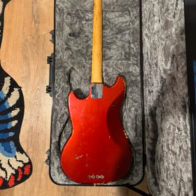 1971 Fender Competition Mustang Bass Competition Red image 10