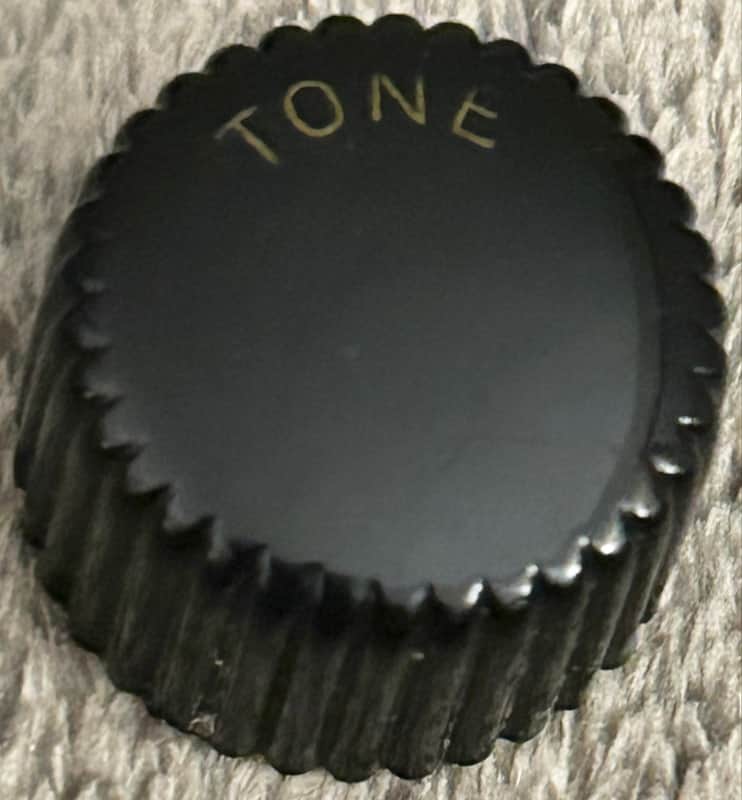 Harmony Silvertone Vintage USA Cupcake Tone Knob Black 1960s image 1